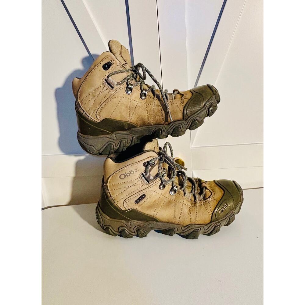 Oboz Bridger Mid waterproof Nubuck leather hiking boots shoes women’s sz 7 - Picture 4 of 8